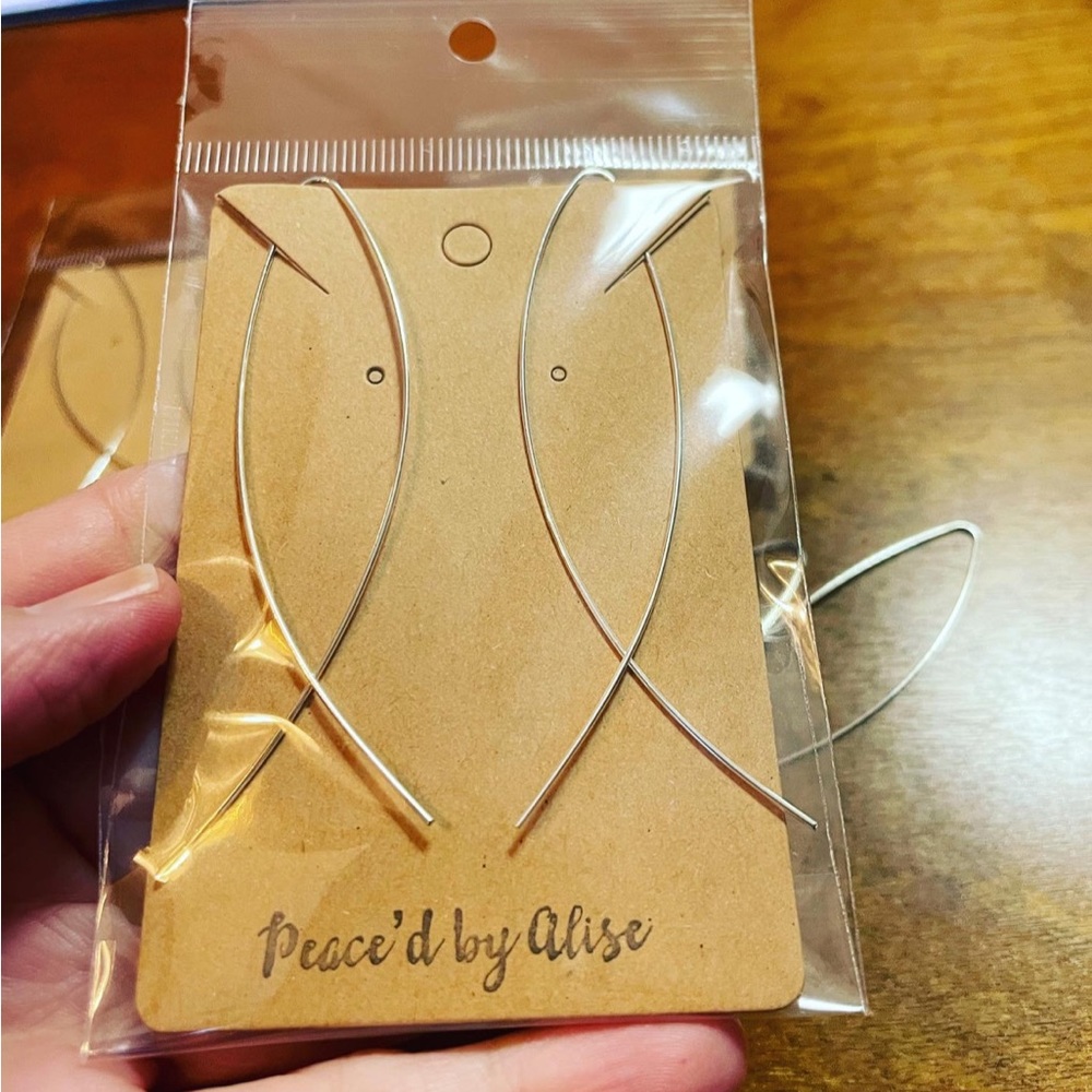🏆BOGO! NEW ichthus peace symbol sexy fun earrings fish christianity boho Jesus